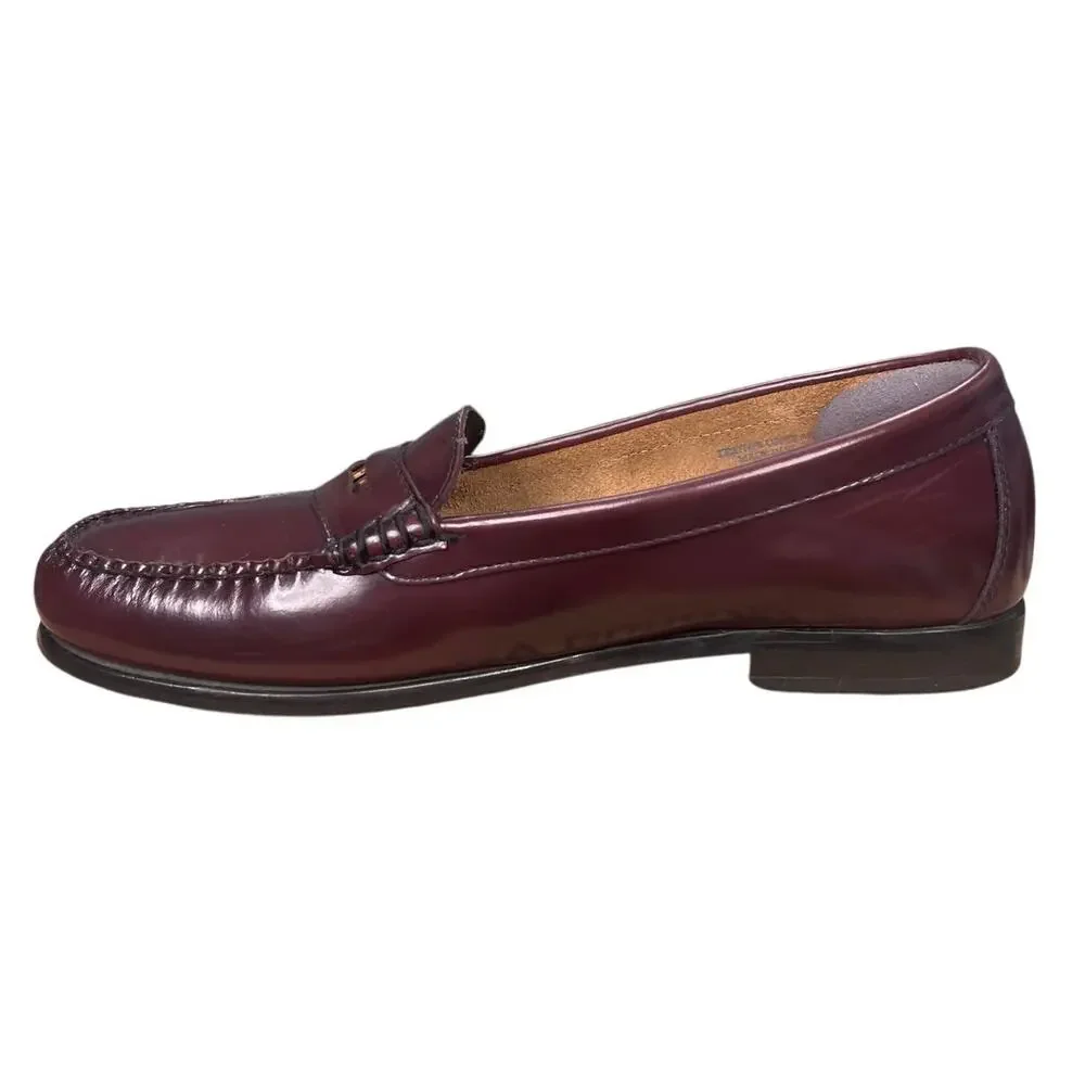G.H.Bass Women's Wayfarer Weejuns Burgundy Penny Loafers Size US 9 - Picture 2 of 11